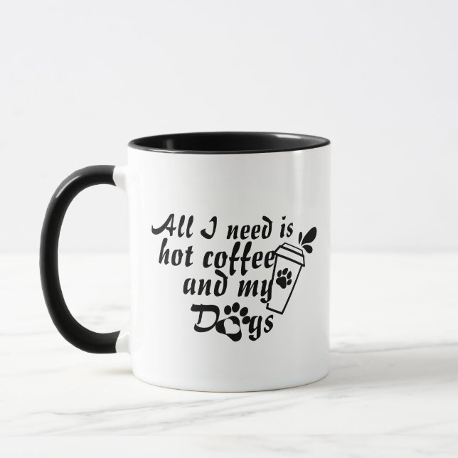 Kaffe kopp för hundmamma - Rolig kopp för hundälsk (Vänster)