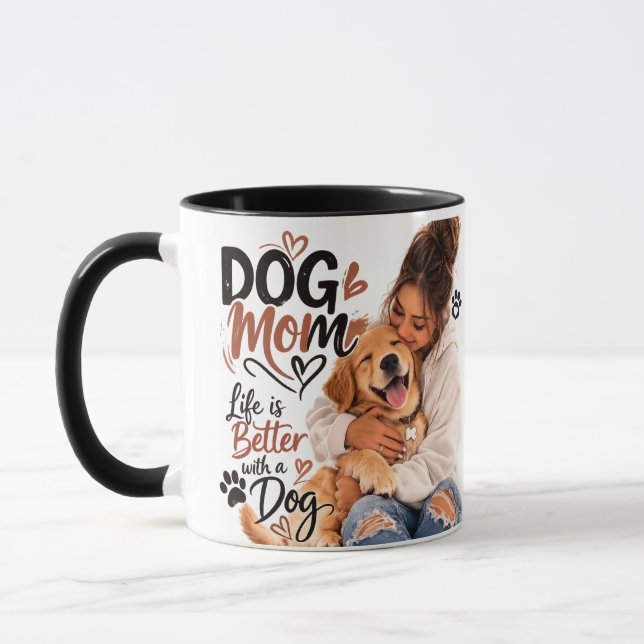 Kaffe kopp för hundmamma | Söt teddybjörn och husd (Vänster)