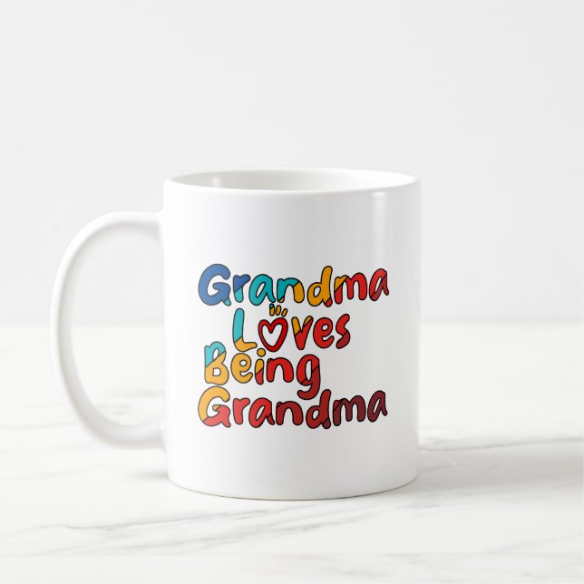 Kaffe Kopp: Grandma Kärlek Varm mormor Kaffemugg (Vänster)