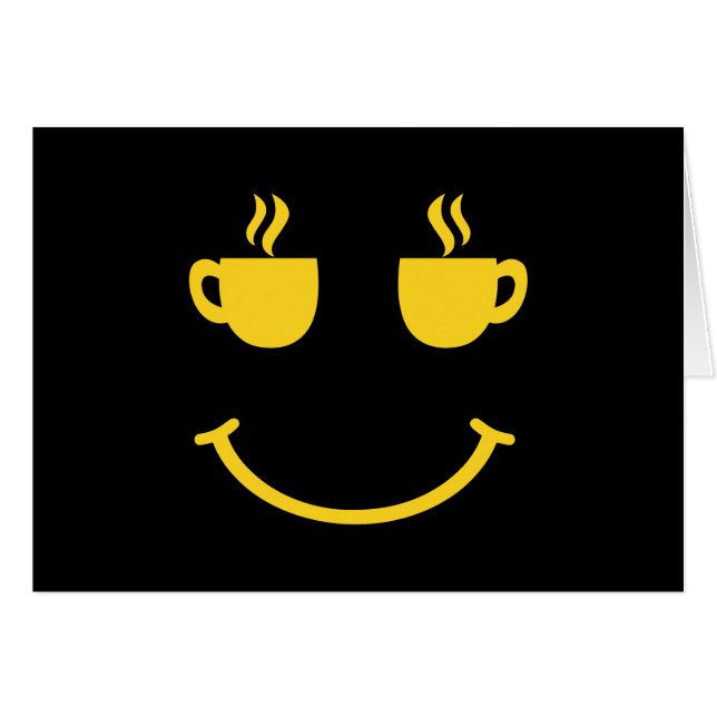 Kaffe-Kopp-hälsningskort Hälsningskort (Framsidan Horizontal)