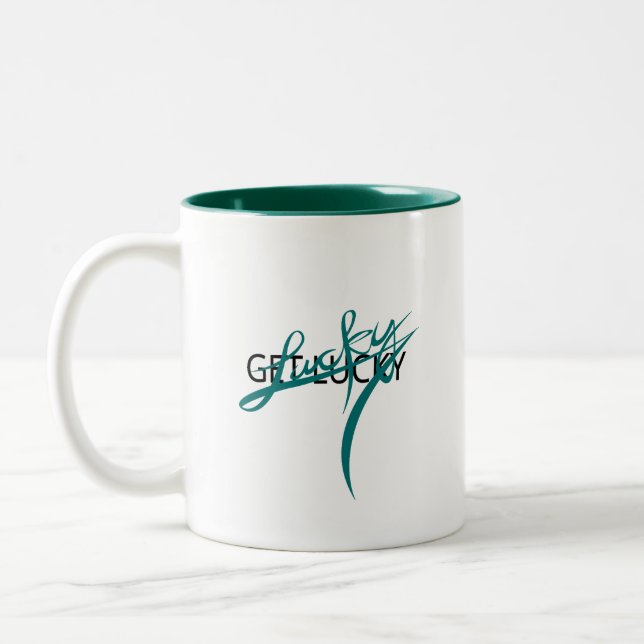 Kaffe Kopp: Hämta Lucky Två-Tonad Mugg (Vänster)