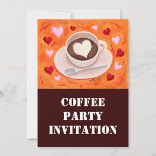 Kaffe Kopp & Hearter Inbjudningar