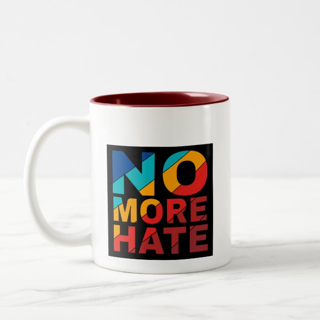 Kaffe Kopp: Ingen mer hate Två-Tonad Mugg (Vänster)