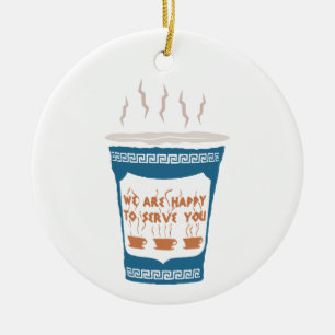 Kaffe Kopp Julgransprydnad Keramik