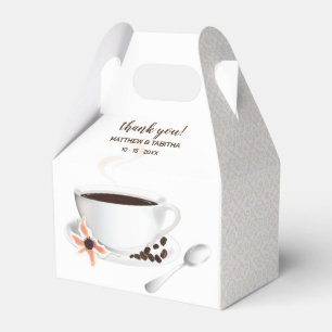 Kaffe Kopp-kaffebönor BRÖLLOP TACK Presentaskar