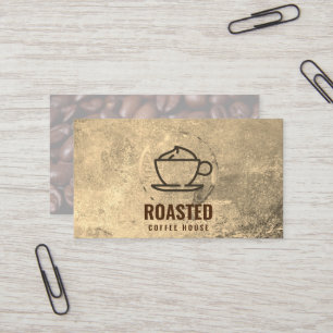 Kaffe Kopp Kaffebönor Visitkort