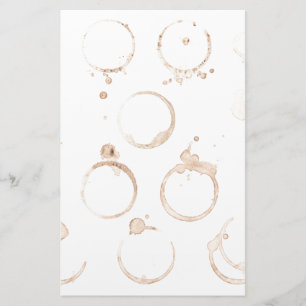 Kaffe kopp kaffefläckar brevpapper