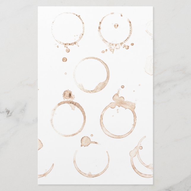 Kaffe kopp kaffefläckar brevpapper (Framsida)