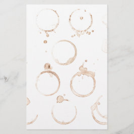 Kaffe kopp kaffefläckar brevpapper