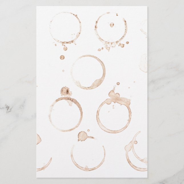 Kaffe kopp kaffefläckar brevpapper (Framsida)