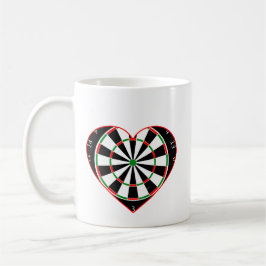 Kaffe Kopp Kärlek Darts med hjärtdesign