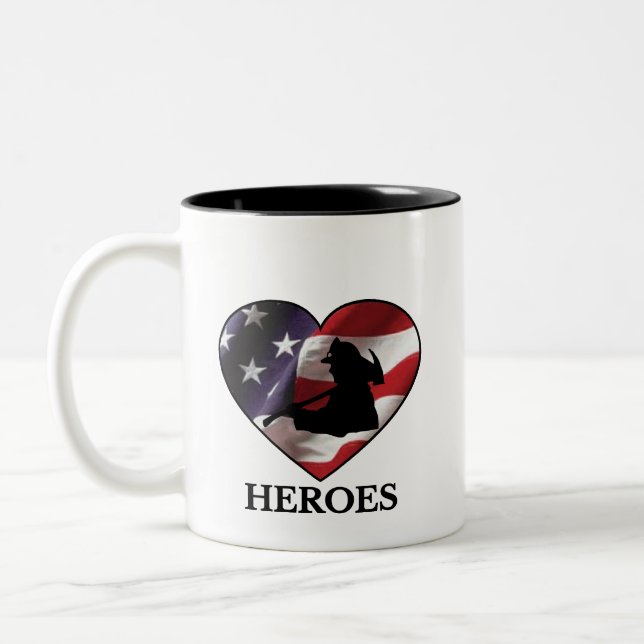 Kaffe Kopp: "Kärlek Fireman" Två-Tonad Mugg (Vänster)