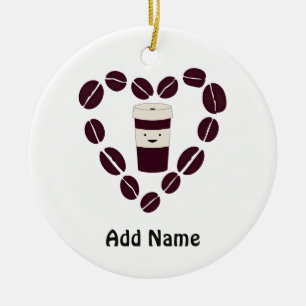 Kaffe Kopp Kärlek Julgransprydnad Keramik