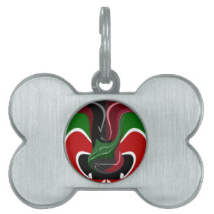 Kaffe kopp Kenya Flagga Hakuna Matata ID-bricka Husdjur