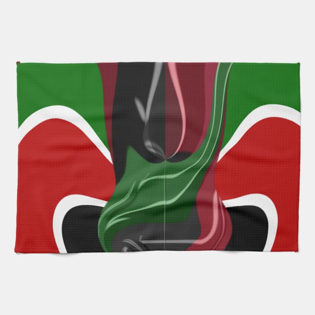 Kaffe kopp Kenya Flagga Hakuna Matata Kökshandduk (Horisontell)