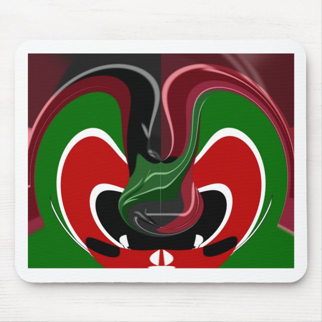 Kaffe kopp Kenya Flagga Hakuna Matata Musmatta (Framsidan)