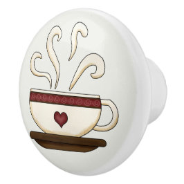 Kaffe Kopp Köksdekoration Cute Ceramic Knob Knopp