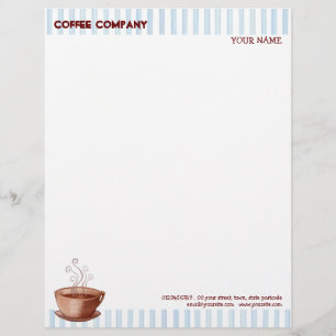 Kaffe Kopp Letterhead Brevhuvud