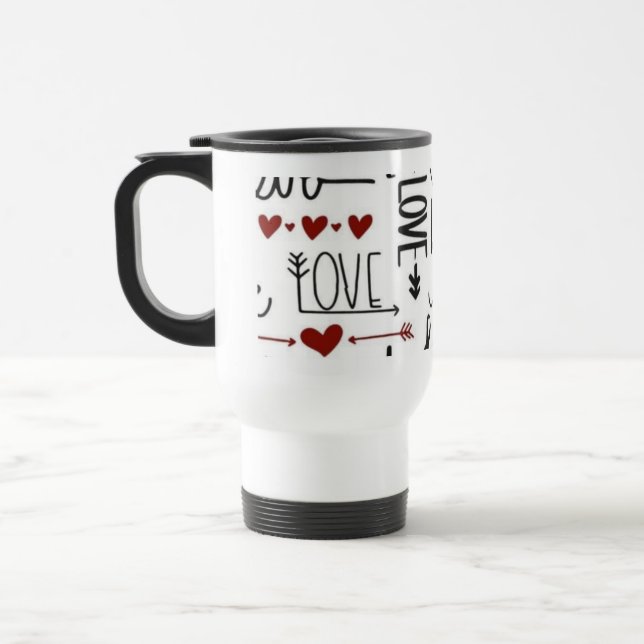Kaffe kopp med älsklig typografi (Vänster)