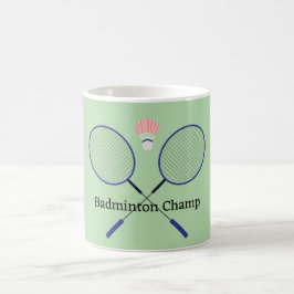 Kaffe kopp med badminton design