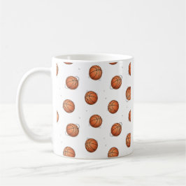 Kaffe kopp med basketmönster
