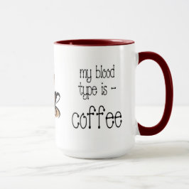 Kaffe kopp med blodtyp