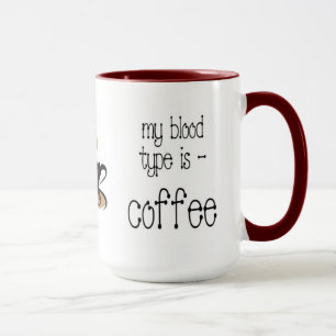 Kaffe kopp med blodtyp