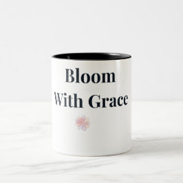 Kaffe kopp med blommande elegans