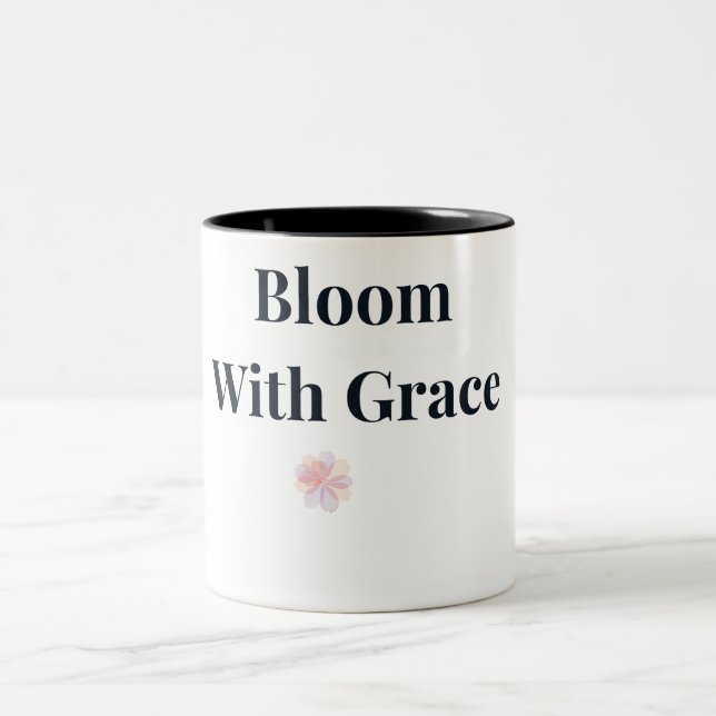 Kaffe kopp med blommande elegans (Center)