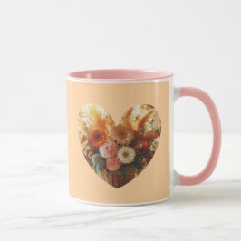 Kaffe kopp med Blommande Hjärta (Sköna B