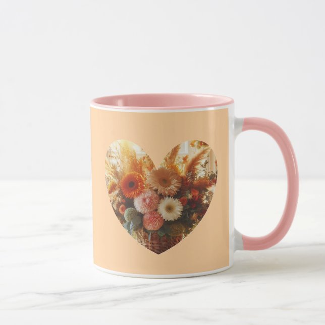 Kaffe kopp med Blommande Hjärta (Sköna B (Höger)
