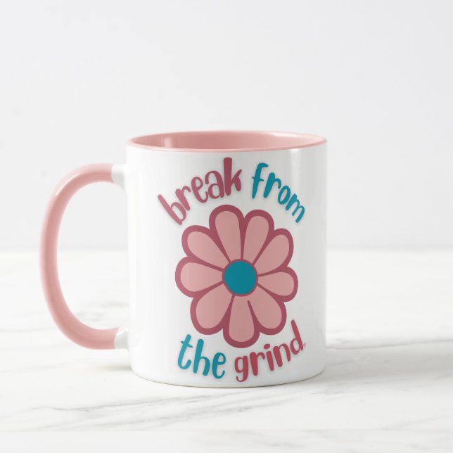 Kaffe kopp med blommig kraft (Vänster)