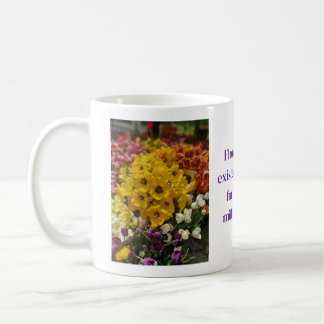 Kaffe kopp med blommönster