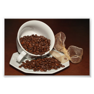Kaffe Kopp med bönor Fototryck