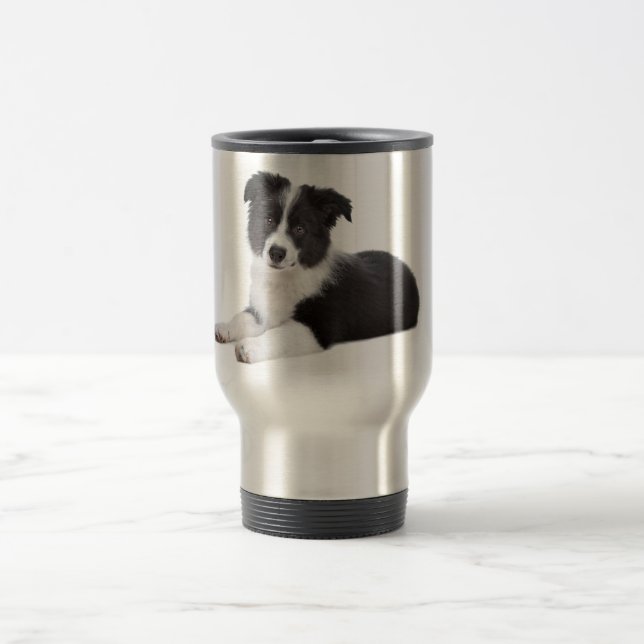 Kaffe kopp med Border Collie Valp Bild (Center)