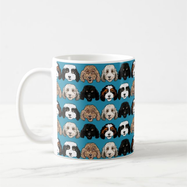 Kaffe kopp med Doodle Hund (Vänster)
