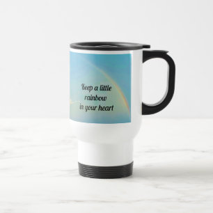Kaffe kopp med en liten regnbåge