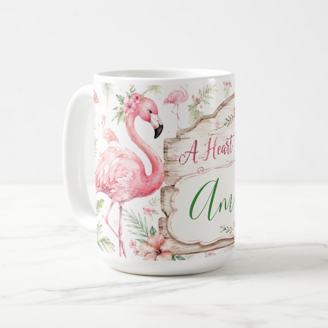 Kaffe kopp med ett hjärta fullt av tro (Framsida vänster)