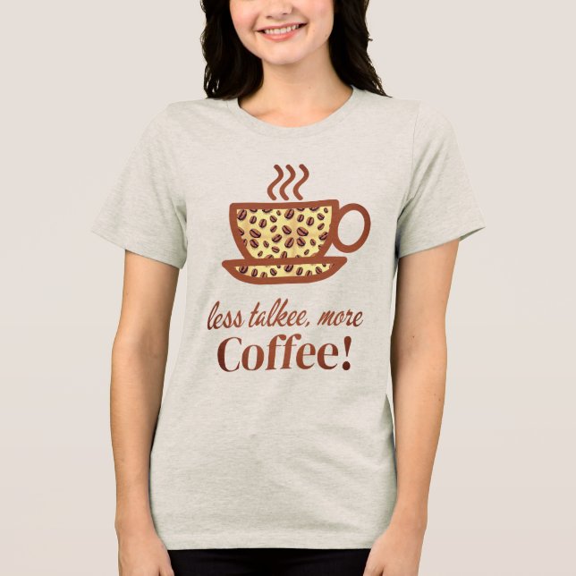 Kaffe Kopp med ett uppspelningsmeddelande T Shirt (Framsida)