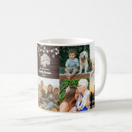 Kaffe kopp med fotokollage för familjeåterförening