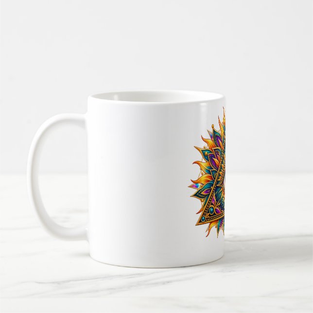 Kaffe kopp med Guld Fern Öga (Vänster)
