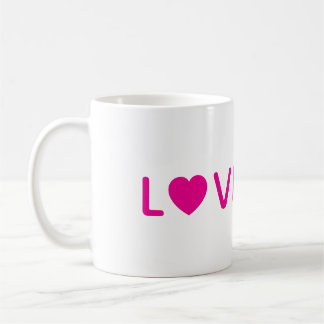 Kaffe kopp med hjärta | Söt rosa present