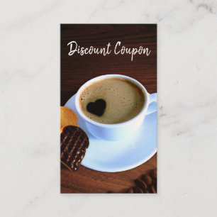 Kaffe Kopp med Hjärtformade skum Rabattkort