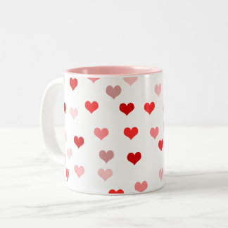 Kaffe kopp med hjärtmönster