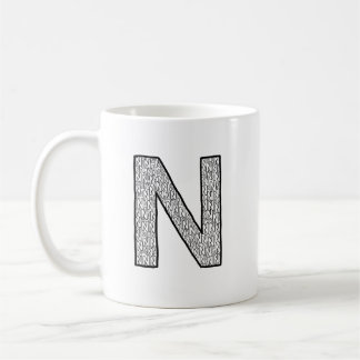 Kaffe kopp med initialen N – Minimalistisk modern