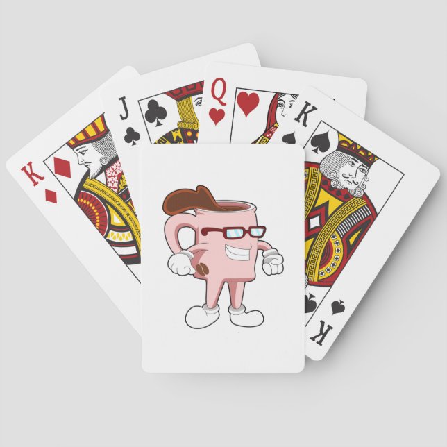 Kaffe kopp med kaffe casinokort (Baksidan)