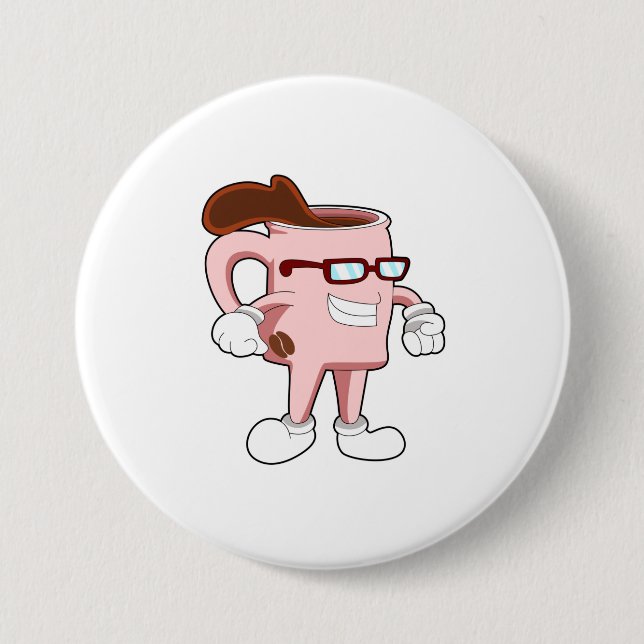 Kaffe kopp med kaffe knapp (Framsida)