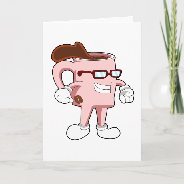 Kaffe kopp med kaffe kort (Framsida)