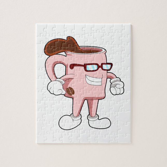 Kaffe kopp med kaffe pussel (Vertikal)