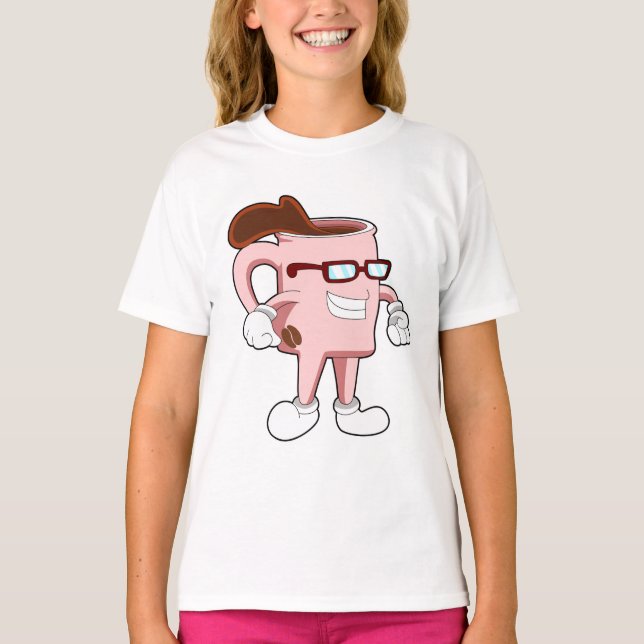 Kaffe kopp med kaffe t shirt (Framsida)